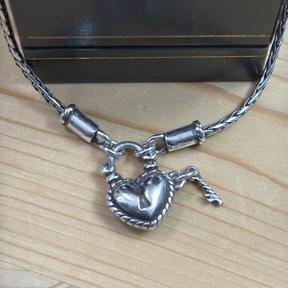 Brighton Silver Heart and Key Bracelet - Picture 2 of 5